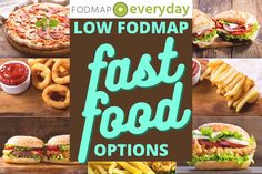 Low FODMAP Fast Food Options Low Fodmap Packaged Foods, Low Fodmap Fast Food Options, Ibd Recipes, Low Food Map Diet, Low Fodmap Food List, Food Map Diet, Low Fodmap Appetizers, Low Fodmap Foods, Fodmap Food List