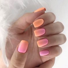 Ibiza Nails🌸 Spa Services on Instagram: “Ombré!! Summer colors @ibizanails #gelmanicure #gelnails #gelpolish #pedicure👣 #fairydustnails #nails #gelxnails #summernails #nailsinspire…” Summer Nails Colors Designs, Pretty Fingers, Cruise Nails, Nails 2017, Makeup Nails Designs, Ombré Nails, Nails Yellow, Nagellack Trends, Summer Nail Art