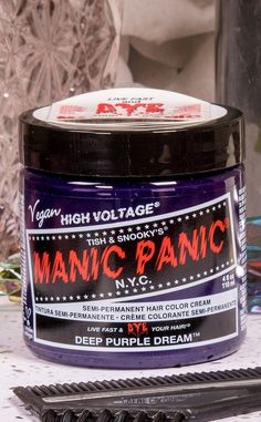 Purple Hair Colour | Shop Rainbow Vegan DIY Dye - Tragic Beautiful Manic Panic Mermaid, Manic Panic Green Envy, Manic Panic Blue Steel, Blue Hair Ideas, Exotic Hair Color, Exotic Hair