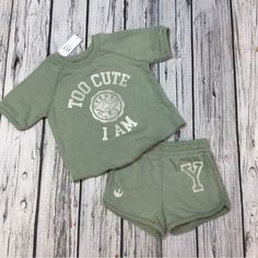 This Is A Very Cute Outfit. The Shirt Has Baby Yoda On The Front And Says “Too Cute I Am” And Comes With Matching Shorts. New With Tags. Casual Short-sleeve Gap Tops, Gap Cotton Summer Sets, Casual Gap Sets For Spring, Gap Green Short Bottoms, Green Gap Shorts For Summer, Green Short Bottoms By Gap, Summer Casual Sets By Gap, Casual Summer Sets From Gap, Green Gap Shorts