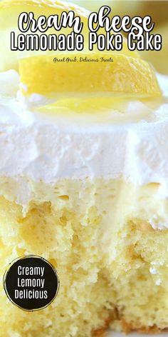 a close up of a piece of cake on a plate with lemons in the background