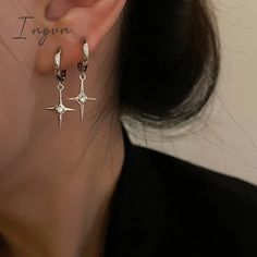 42628446453966 Goth Harajuku, Egirl Aesthetic, Aluminum Earrings, Aesthetic Accessories, Piercings For Girls, Punk Earrings, Y2k Accessories, Heart Hoop Earrings, Pendant Earring