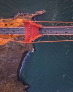 an aerial view of the golden gate bridge