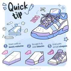 the instructions for how to make a sneaker