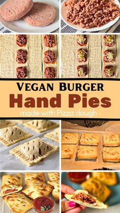 vegan burger hand pies made with pizza dough are the perfect appetizer for any party