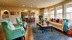 the living room is clean and ready for us to use in its new owner's home