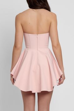 Feminine, flirty and corseted to perfection with our Genoa Corset Flare Mini Dress in a gorgeous pink color. Cut from a thick, structured woven fabric, this pink corset dress features a flared skirt with bloomer-style lining underneath so you don't have to worry about any slip-ups! The strapless ruche bustier cups make this a fun, spring style perfect for any occasion! Pink Corset Dress, Custom Wardrobe, Pink Corset, Corset Mini Dress, Flare Mini Dress, Bustier Dress, Genoa, Pink Mini Dresses, Spring Style