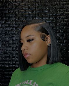 Closure Qw Bob, Bob See In With Leave Out, Quick Weave Hairstyles Bobs, Summer Bob, Weave Bob Hairstyles, Baddie Ideas, Sleek Straight Hair