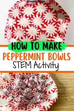 Get ready to dive into the fascinating world of science with our DIY Peppermint Bowls Science Experiment. Watch as peppermint candies magically turn into beautiful crystal bowls, all while learning about the intriguing world of crystals and their formations. This engaging project is perfect for children and adults alike, and it's sure to inspire a love for science that will last a lifetime. Peppermint Bowls, Preschool Steam, Peppermint Candies, Steam Activities, Science Experiment, Peppermint Candy, Crystal Bowls, Stem Activities, Homeschool Resources