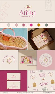 an assortment of logos and business cards for a women's clothing store, including the name