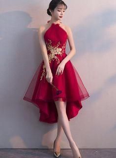 Pretty Party Dresses, Short Homecoming Dresses, Gaun Fashion, Red Homecoming Dresses, 파티 드레스, Color Rush, Low Neckline, Pretty Party, Dress Pretty