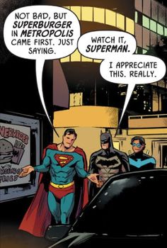 batman and supermangirl talking to each other