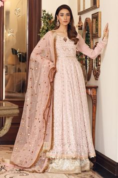 Chikankari Pishwas, Pink Georgette Palazzo Set With Sheer Dupatta, Pink Organza Sharara With Sheer Dupatta, Pink Georgette Sharara With Sheer Dupatta, Pink Organza Sharara With Dabka Work, Pink Organza Palazzo Set With Sheer Dupatta, Pink Organza Sharara With Dupatta, Pink Sharara With Sheer Dupatta For Eid, Pink Resham Embroidered Organza Sharara