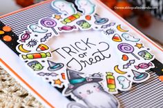 a trick or treat card made with stampin'up