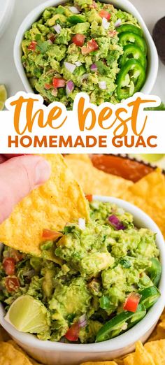 the best homemade guacamole recipe with tortilla chips