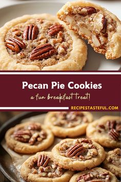 pecan pie cookies with text overlay