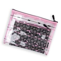 Carry Hello Kitty's favorites and your essentials with ease using the Hello Kitty® Slim Pouch set. Featuring our exclusive Hello Kitty® prints, this set is thoughtfully crafted to accommodate all your necessities on the go. Use the clear, larger pouch for bulky items and the smaller pouch for your daily makeup! Hello Kitty Prints, Small Case, Large Pouch, Makeup Must Haves, Daily Makeup, Small Pouches, Cute Charms, Travel Cosmetic Bags, Adore You