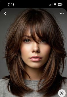 Medium Length Hair With Layers And Side Bangs, Haircuts For Medium Length Hair, Layered Haircuts For Medium Hair, Bangs With Medium Hair, Hair Affair, Haircuts For Medium Hair, Long Hair With Bangs, Medium Hair Cuts, Fall Hair Colors