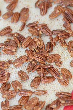 there are many pecans on the table