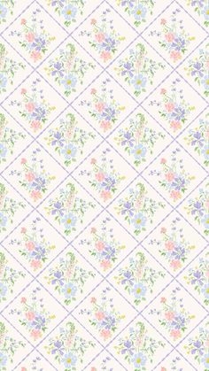 Floral iPhone wallpaper! Preppy grandmillenial flower print pattern free phone background!