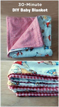 the instructions for how to make a diy baby blanket