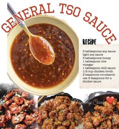 the recipe for general tso sauce is shown