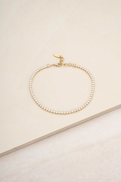 Single Crystal Band 18k Gold Plated Anklet Back Necklace, Chain Anklet, Gold Plated Chains, Clear Crystal, Gold Plating, Anklets, Cubic Zirconia, 18k Gold, Gold Plate