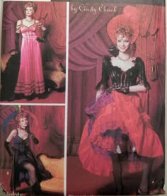 an old fashion magazine with pictures of women in dresses