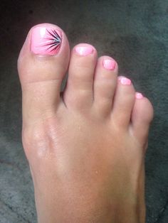 Simple toe nail designs ! Easy Pedicure Designs, Simple Toenail Designs, Simple Toe Nail Designs, Summer Pedi, Toenails Designs, Sharpie Nail Art, Sharpie Nails, Toenail Art Designs