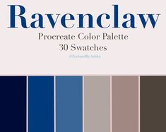 the cover of ravenclaw's book, procreate color palette 30 swatches