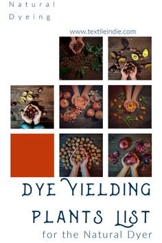 the cover of dye - velding plants list for the natural dyer book