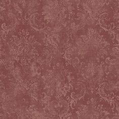 a red wallpaper with an ornate design