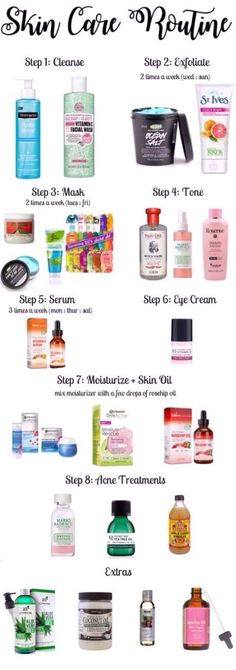 A good skin care routine is as important as using the right products for your skin type. Find out how to get rid of acne in this handy dandy guide. Diy Acne Mask, Haut Routine, Best Skin Care Routine, Skin Routine, Daily Skin Care Routine, Daily Skin Care, روتين العناية بالبشرة, Skin Tips, Flawless Skin