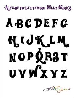 an alphabet with letters and numbers in it