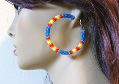 Large Beads Hoop Earrings As Gift, Large Beaded Hoop Earrings As A Gift, Hoop Earrings With Large Beads For Gifts, Hoop Earrings With Large Beads As Gift, Small Hoop Earrings With Large Beads As Gift, Round Hoop Earrings With Large Beads For Gifts, Gift Hoop Earrings With Large Beads, Round Hoop Earrings With Large Beads, Hoops Jewelry