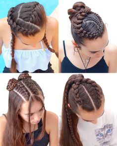 Sanggul Modern, Braided Hair Tutorial, Hair Hoco, Hair Up Styles, Hair Stylist Life, Hoco Hair, Braids For Long Hair