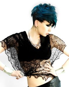 Dark Pastel Hair, Coloured Pixie Cut, Pixie Cut Styles, Look Rock, Pastel Hair, Hair Envy, Hair Today