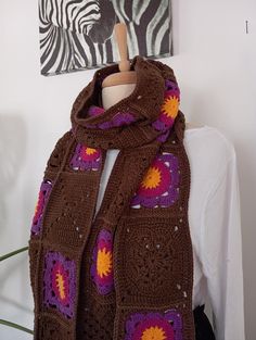 immediate delivery length 90 inches width 9.5 inches material cotton Handmade Bohemian Cotton Scarves, Dainty Crochet Scarf, Crochet Scarf Multicolor, Purple Scarf Crochet, Bohemian Brown Crochet Scarf, Handmade Brown Shawl Scarf, Purple Crochet Scarf One Size, Handmade Scarf, Handmade Scarves