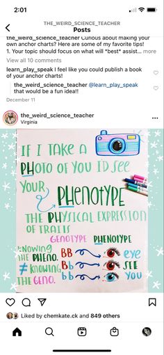 an instagram page with the caption'if i take a photo on you ideee your phenotoppe physical extension