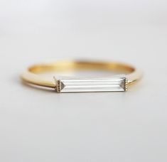 Luxury Minimalist Rings With Baguette Diamonds, Luxury Minimalist Ring With Baguette Diamonds, Baguette Ring Band Diamond, Simple Baguette Wedding Rings Engagement, Vertical Baguette Ring Band, Baguette Diamond Rings Square, Engagement Ring Baguette, Baguette Diamond Ring, Ring Baguette