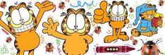 garfield the cat and his friends are drawn in cartoon style with crayon pencils