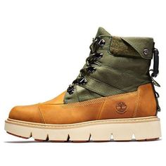 (WMNS) Timberland Raywood 6 Inch EK+ Waterproof Boots 'Wheat Nubuck with Green' A42HP231 Timberland Waterproof Boots With Reinforced Heel For Outdoor, Timberland Waterproof Hiking Boots With Reinforced Heel, Waterproof Khaki Boots For Outdoor, Outdoor Waterproof Khaki Boots With Reinforced Toe, Khaki Leather Hiking Boots With Round Toe, Khaki Round Toe Outdoor Boots, Khaki Ankle Boots For Outdoor, Timberland Waterproof Boots With Vibram Sole For Winter, Khaki Reinforced Toe Outdoor Boots