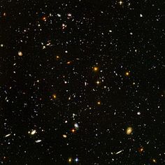 an image of many different objects in the dark night sky with stars all over them