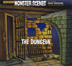 an image of the cover for monster scenes magazine, featuring a door to a stone building