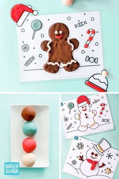 christmas crafts for kids that are easy to make and perfect for the holiday season, including gingerbread man