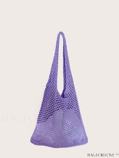 BagForLove - Womens Large Capacity Beach Bag with Minimalist Design, Ideal for Travel, Work, and School Product Description Color Purple Strap Type Double Handle Style Minimalist Pattern Type Plain Bag Size Small Type Crochet Bags Features Lightweight Closure Type No-closure Material Fabric Composition 100% Polyester Size Chart INCH CM Bag Length Bag Width Bag Height Handle Height 13.4 inch 0.8 inch 13 inch 8.7 inch Bag Length Bag Width Bag Height Handle Height 34 cm 2 cm 33 cm 22 cm Details Pic Casual Purple Hobo Bag For Travel, Casual Purple Beach Bag, Purple Crochet Tote Bag For Summer, Purple Summer Bags For Daily Use, Purple Summer Bag For Daily Use, Summer Purple Crochet Tote Bag, Large Capacity Purple Bag For Summer, Summer Purple Bags For Daily Use, Summer Purple Bag For Daily Use