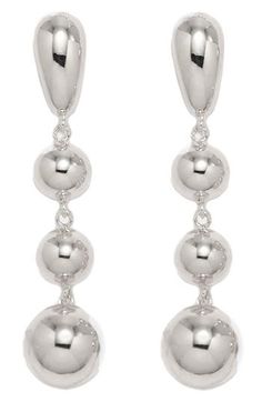 Linked beads bring light-catching movement to drop earrings that contemporize your ensembles. 2 1/2" drop Stainless steel Imported Statement Drop Earrings, Keep Jewelry, Nordstrom Store, Jewelry Earrings, Nordstrom, Women Jewelry, Perfect Gift, Drop Earrings, In This Moment