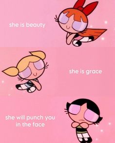 the powerpuff girls cartoon characters with different expressions