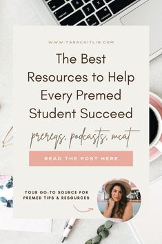 Pin graphic for the blog post titled: The Best Premed Resources to Help Every Premed Student Succeed Premed Notes, Premed Motivation, Premed Student, Med School Prep, Med Motivation, Pre Med Motivation, Medical School Interview, Mcat Prep, Mcat Study