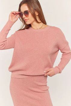 Waffle textured comfy long sleeve top with round neckline and matching pencil skirt with elastic waistband.

52% Viscose, 28% Polyester, 20% Nylon

Hand wash in cold.

Aprox. measurements in inches:

Sweater

S:Length-22 |Bust-50

M:Length-22.5 |Bust-52

L:Length-23.5 |Bust-54

XL:Length-24 |Bust-56

Skirt

S:Length-32.5 |Waist-26

M:Length-32.5 |Waist-27

L:Length-33 |Waist-29

XL:Length-34.5 |Waist-32

modest dresses, modest dress, modest midi, modest maxi, modest fashion, modest trendy dresses, modest boutique, modest attire, modest clothing, modest tops, modest skirts, modest shop


#modesty #modestclothing #modeststyle #modestwear #modestfashionblogger #modestootd 
#womenswear #dressesforwomen #dresses #modestboutique Rose Pink Color, Waffle Sweater, Midi Skirt Outfit, Modest Skirts